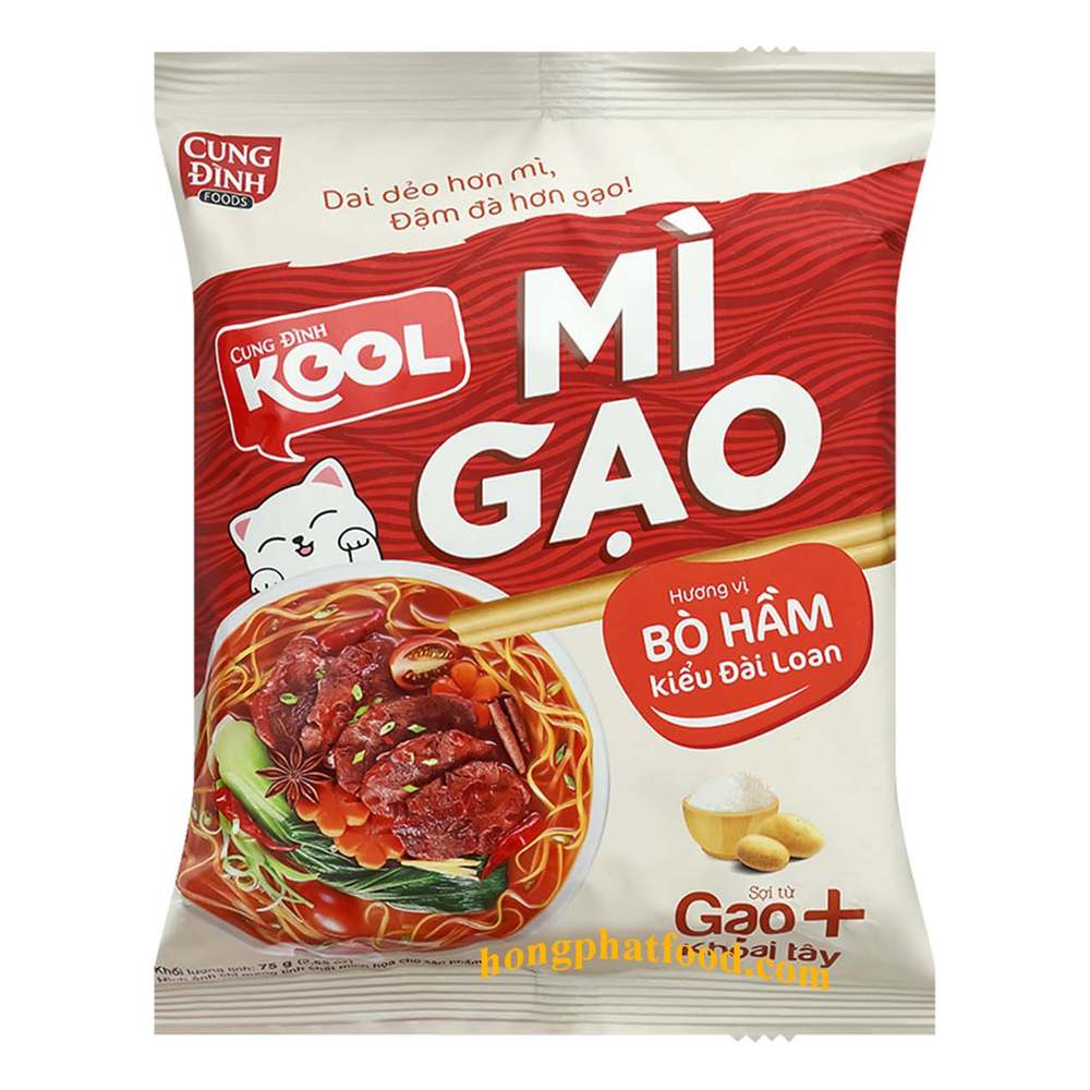 Mì gạo Cung Đình Kool  vị bò hầm  77gr