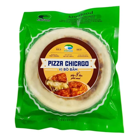 Bánh pizza Chicago  Kiwifood vị bò bằm  400g 