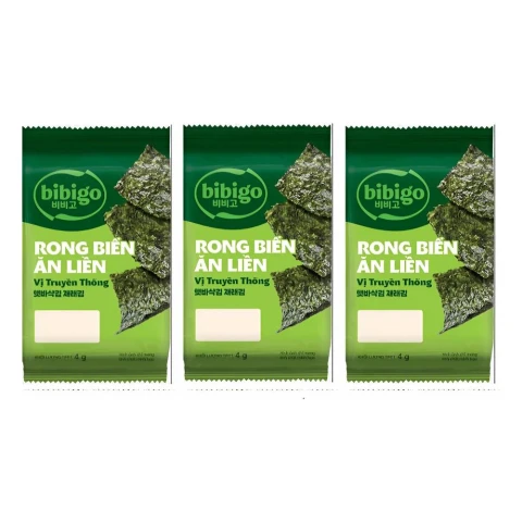 Rong biển ăn liền Bibigo vị truyền thống 4gr*3/12