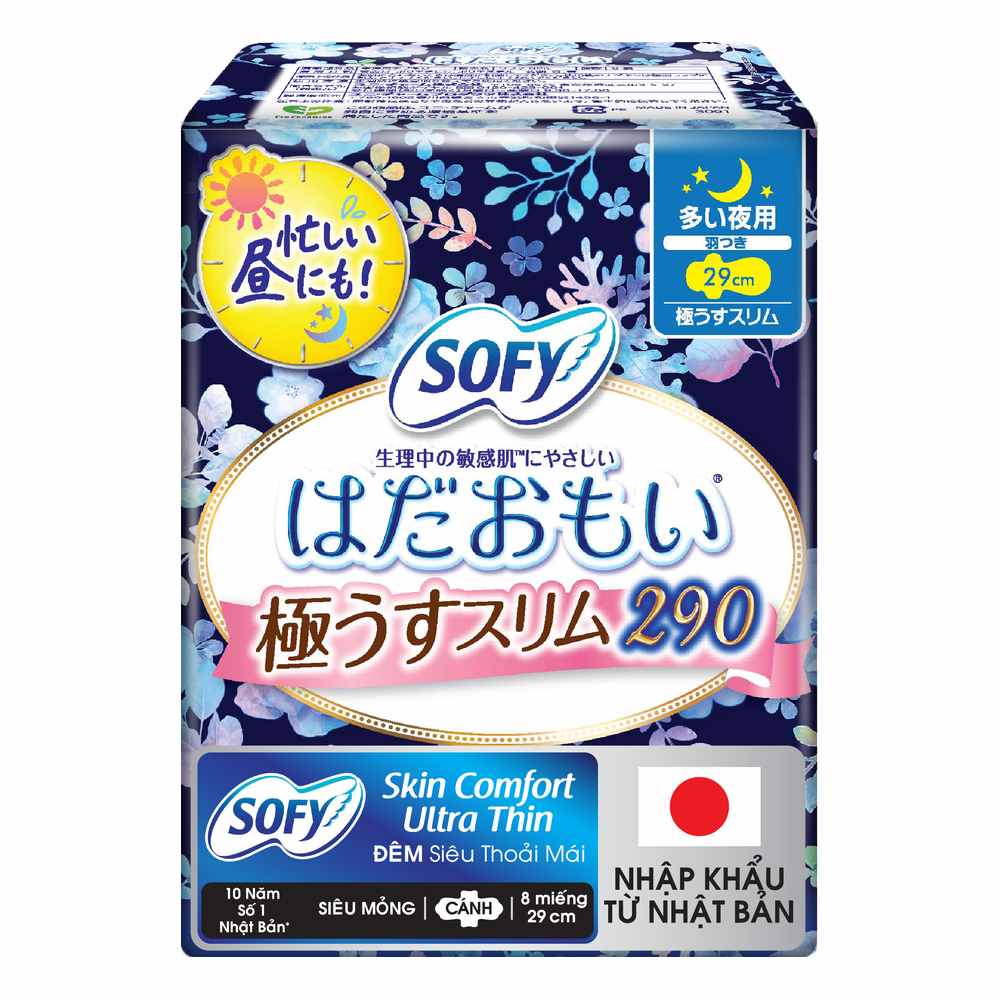 Băng vệ sinh Sofy  Skin comfort Ultra thin 29cm  8 miếng 