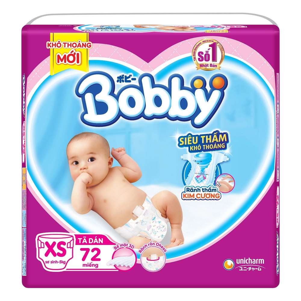 Tã dán sơ sinh Bobby  NB70/4