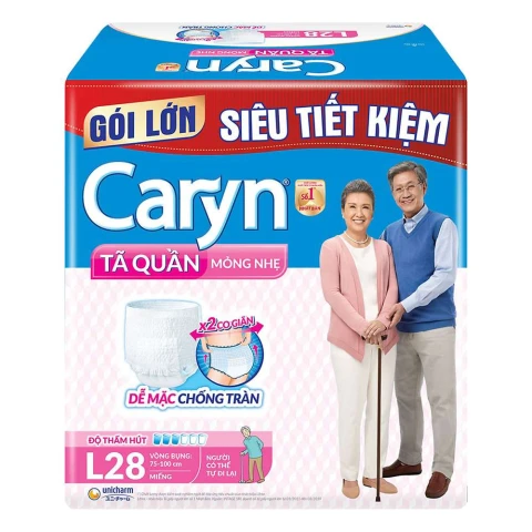 Tã quần người lớn  Caryn mỏng nhẹ  L28