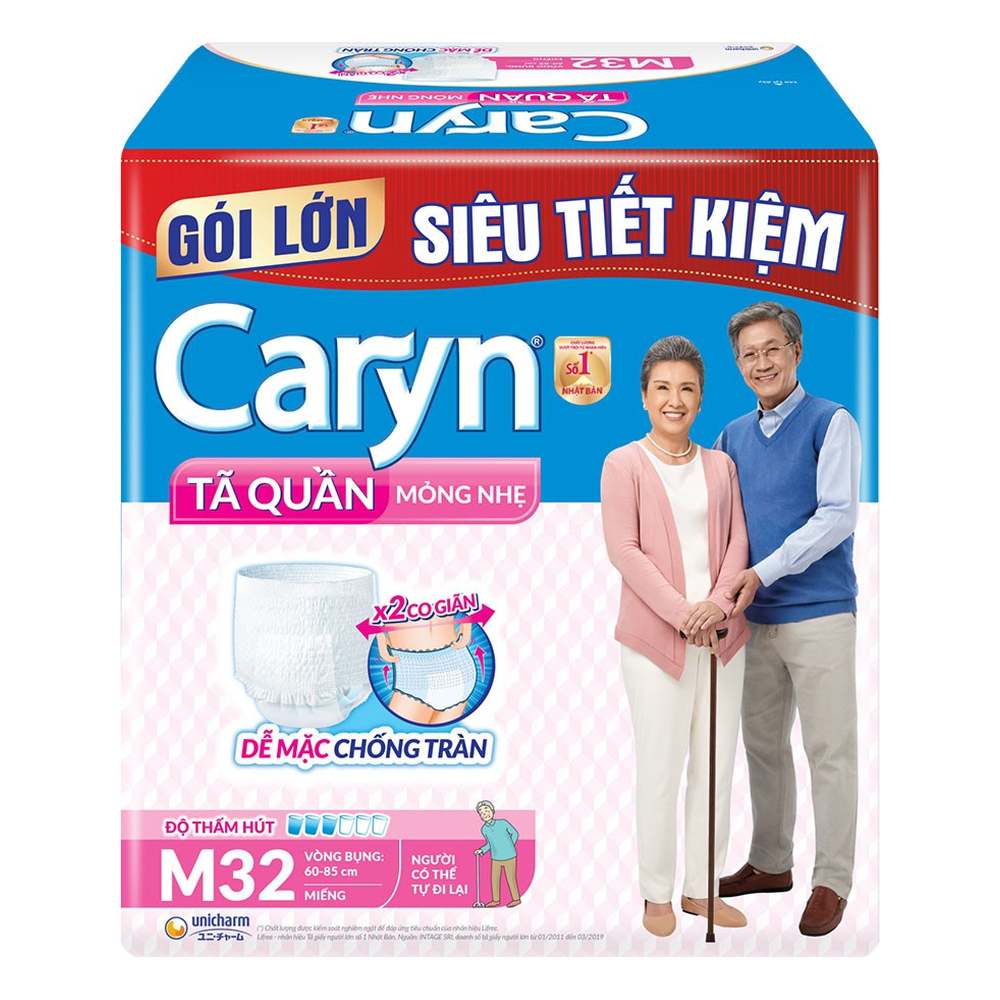 Tã quần người lớn  Caryn mỏng nhẹ  M32