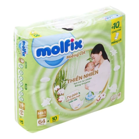 Miếng lót cho bé molfix NB1 Jumbo 64M