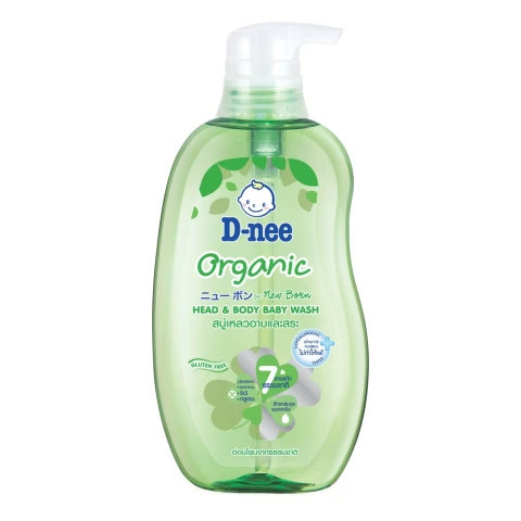 Sữa tắm gội trẻ em D-nee Organic (<3T) xanh lá  380ml