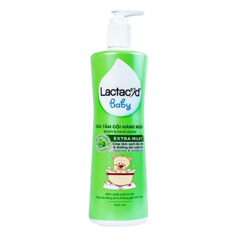 Sữa tắm gội trẻ em Lactacyd  Extra Milky  500ml