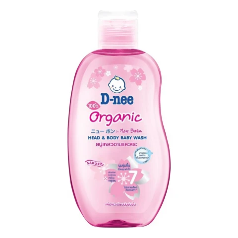 Tắm gội trẻ em Baby D-nee Sakura hồng 750ml/12