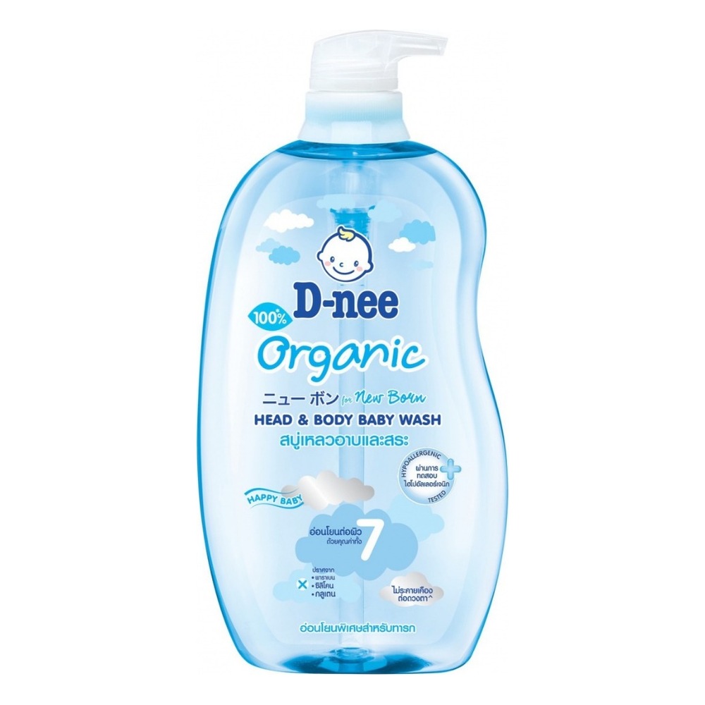 Tắm gội trẻ em Baby D-nee Newborn xanh 750ml/12
