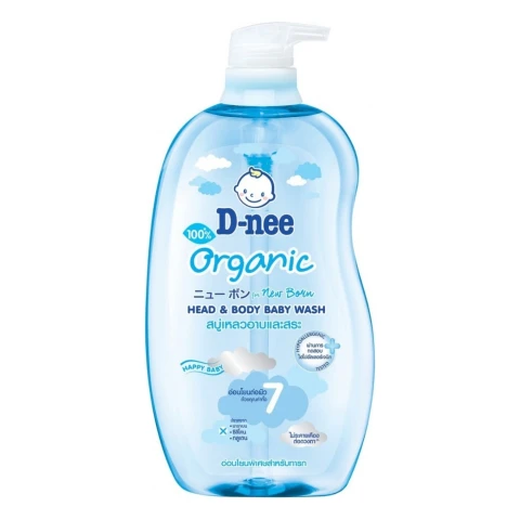 Tắm gội trẻ em Baby D-nee Newborn xanh 750ml/12