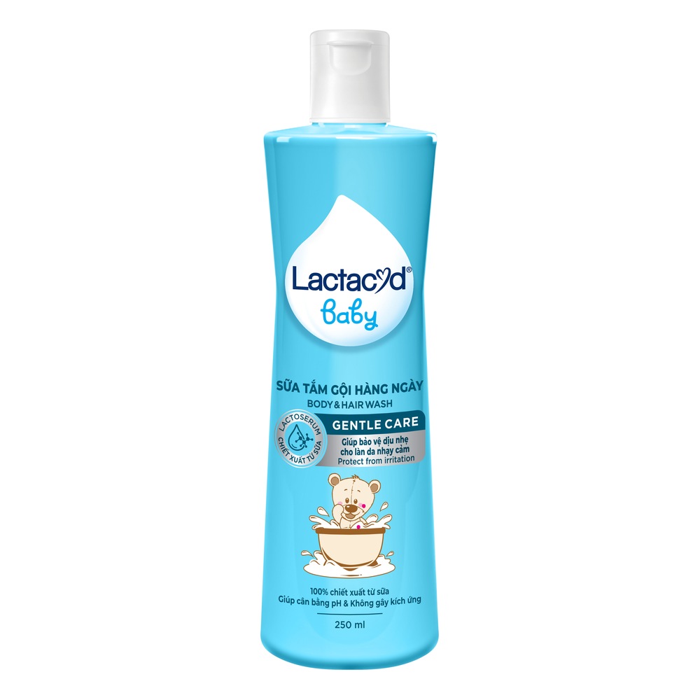 Sữa tắm gội trẻ em Lactacyd  BB Gentle Care chai  250ml