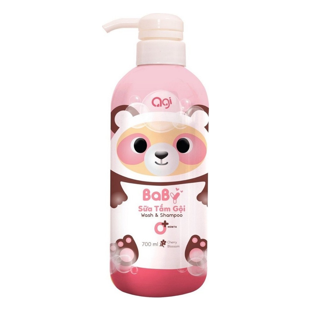 Sữa tắm gội trẻ em AGI hương hoa đào 700ml