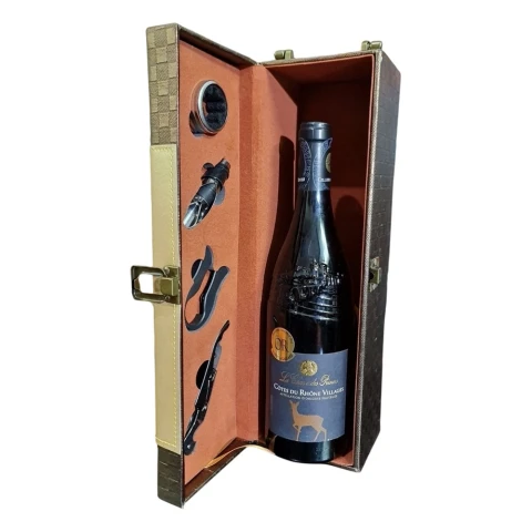 Vang Pháp NK La chesse Des Princes 16% 750ml+hộp da/6 TEM