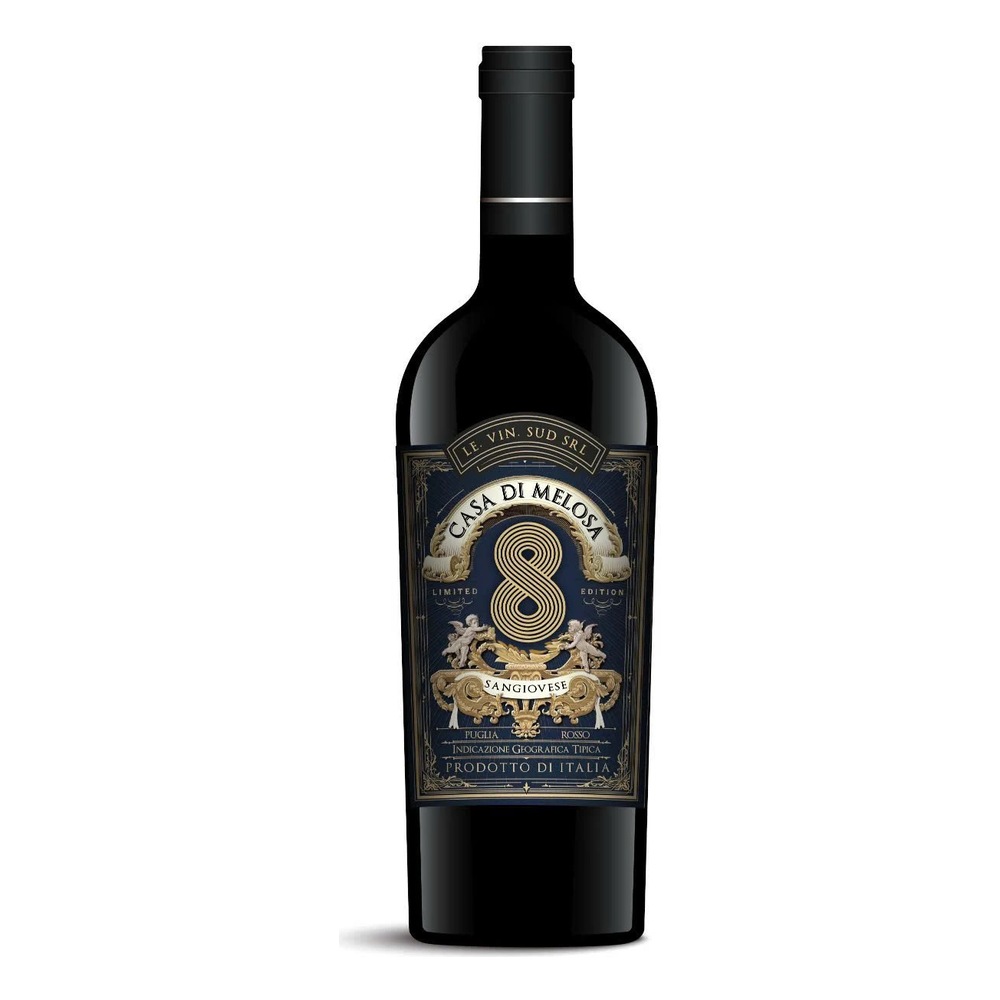 Hộp 1 chai vang No8 Casa Di Melosa 750ml