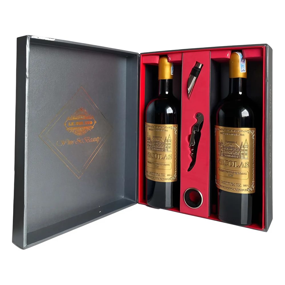 Hộp 2 chai vang No8+ Nicolas Bordeux 750ml*2