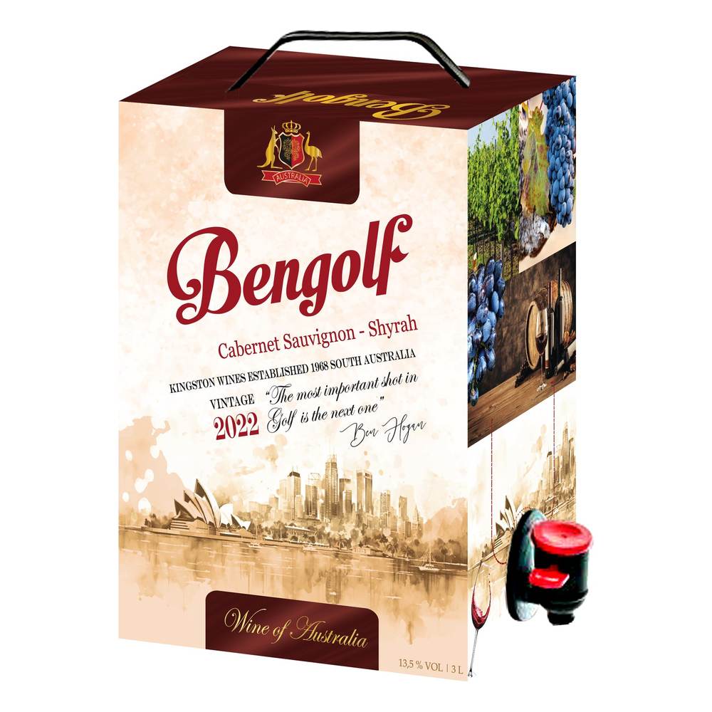 Rượu vang Úc Bengolf bịch 3L/4.