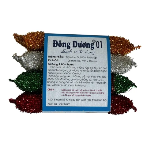 Miếng rửa chén 4 màu Đông Dương túi 2C    3A