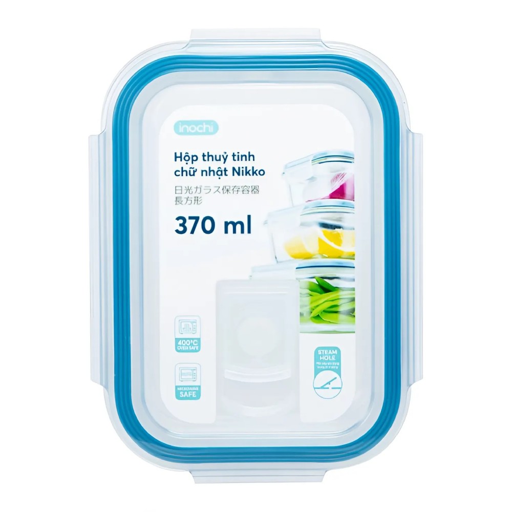 Hộp thủy tinh chữ nhật  nikko  370ML 