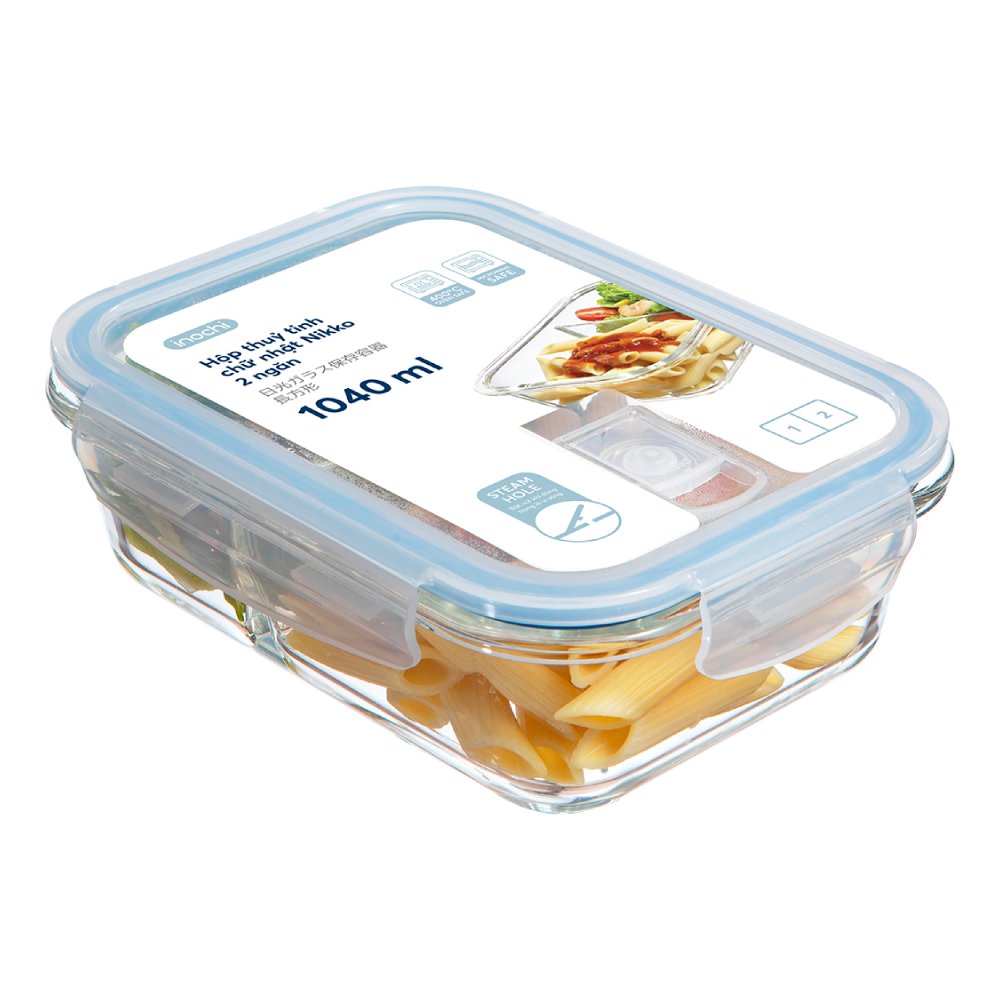 Hộp thủy tinh chữ nhật  nikko  1040ML 