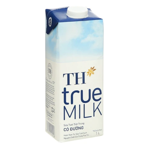 Sữa tươi tiệt trùng TH True Milk có đường 1L