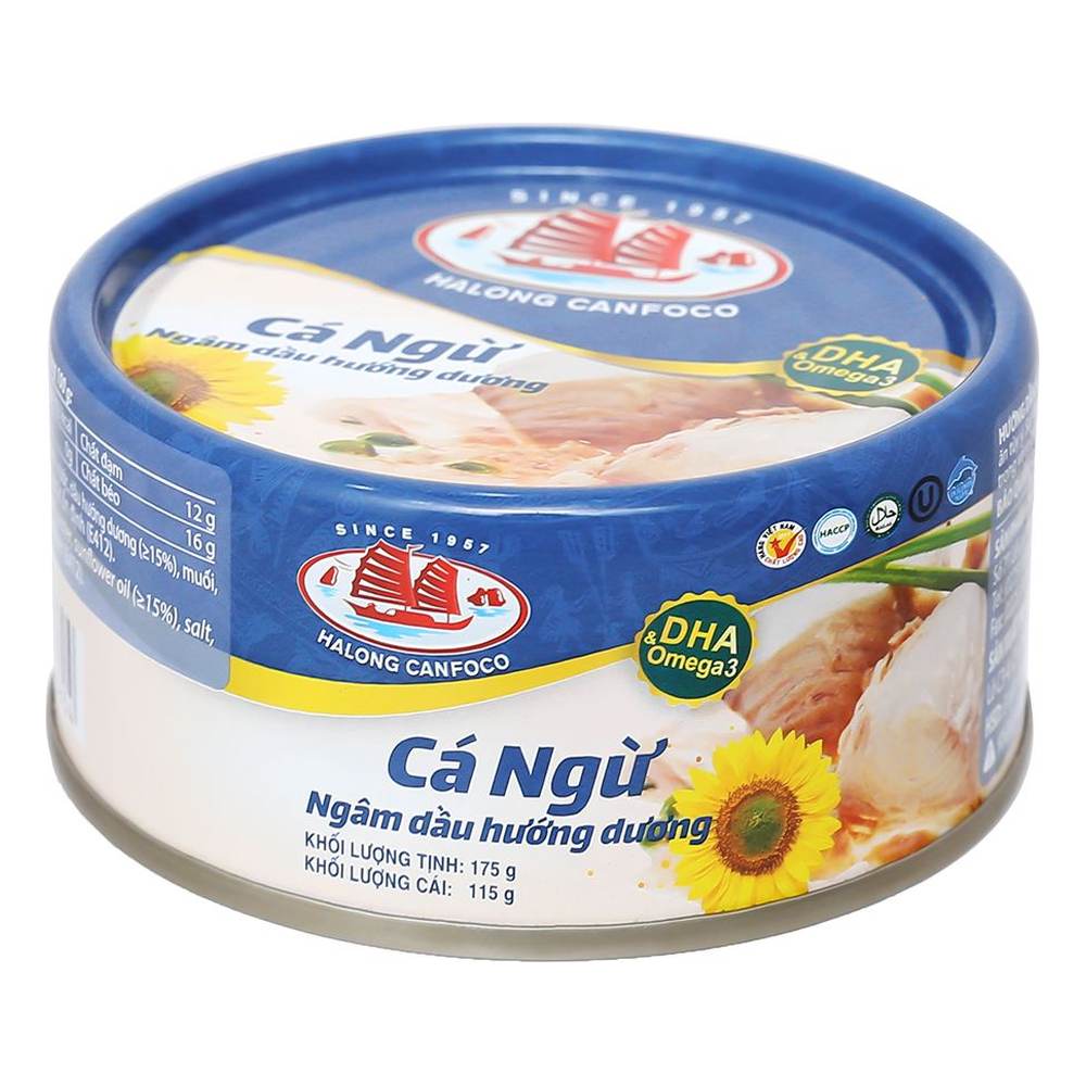 Cá ngừ ngâm dầu hướng dương Hạ Long 115g/175g/48