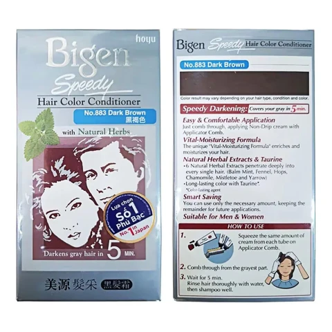 Thuốc nhuộm tóc Bigen nâu sẫm  