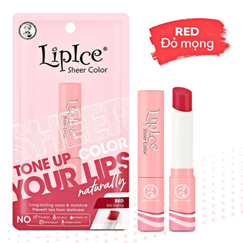 Son màu Lipice Sheer color POP màu hồng cam 2.4g 
