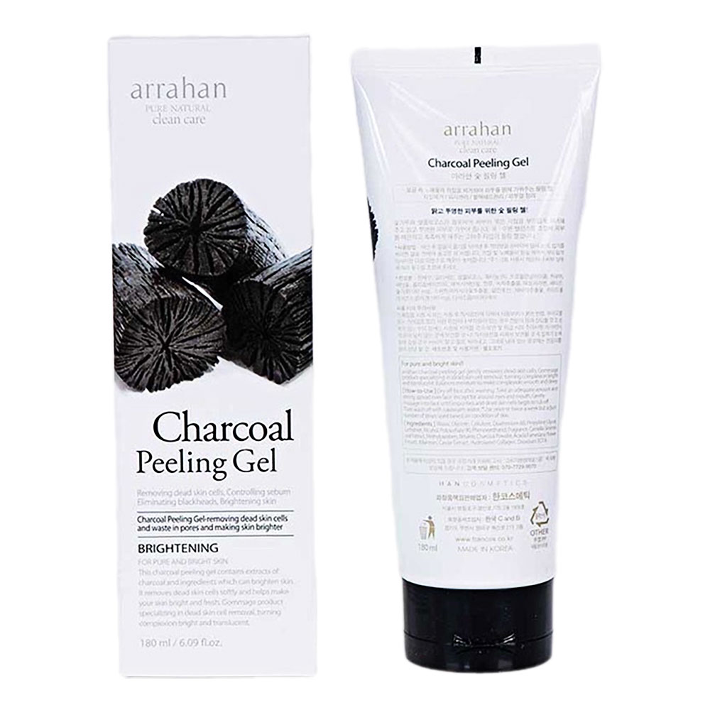 Tẩy da chết Arrahan gel  than hoạt tính 180ml 