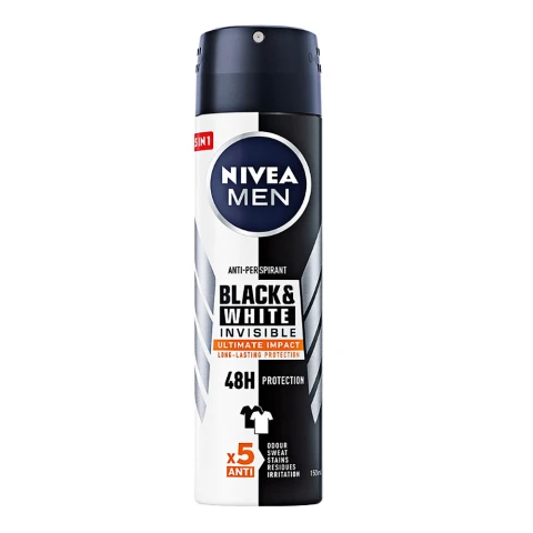 Xịt ngăn mùi toàn thân Nivea Nam chống vệt ố vàng - 5 in 1 150ml 