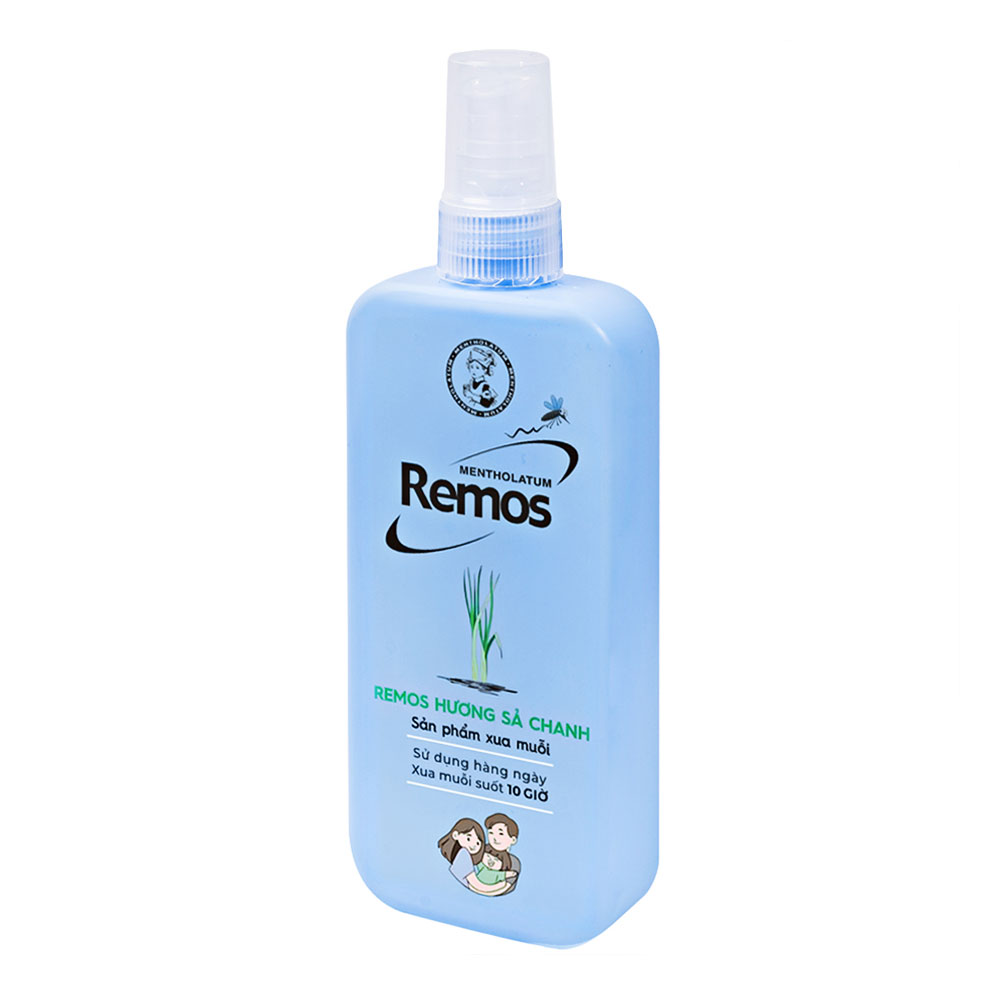 Xịt chống muỗi Remos hương sả chanh 150ml 