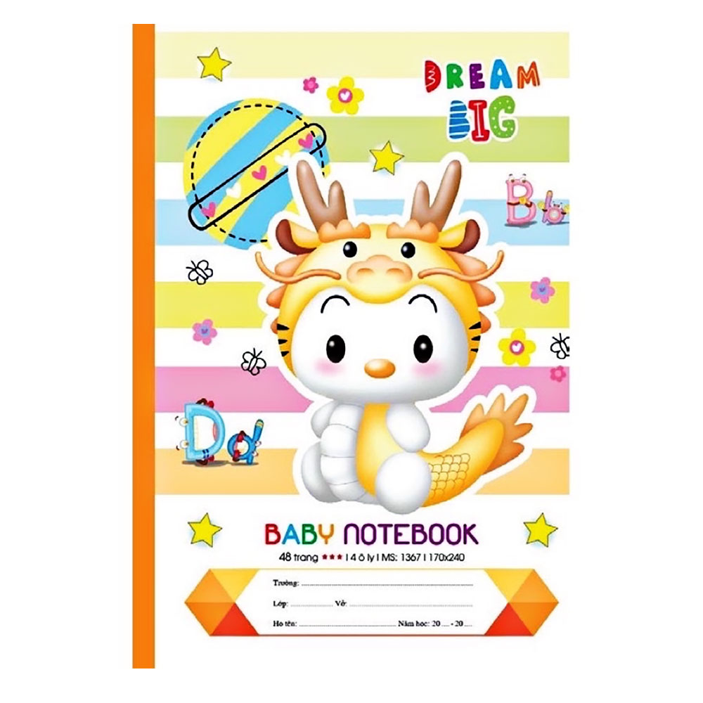 Vở ô ly Hải Tiến Baby 80 trang  