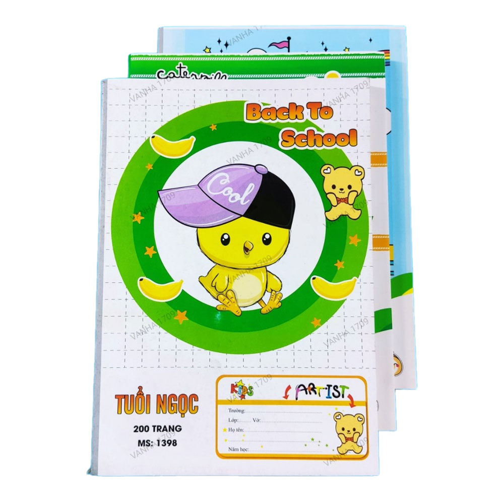 Vở ô ly Hải Tiến tuổi ngọc 200 trang( 4ly)  