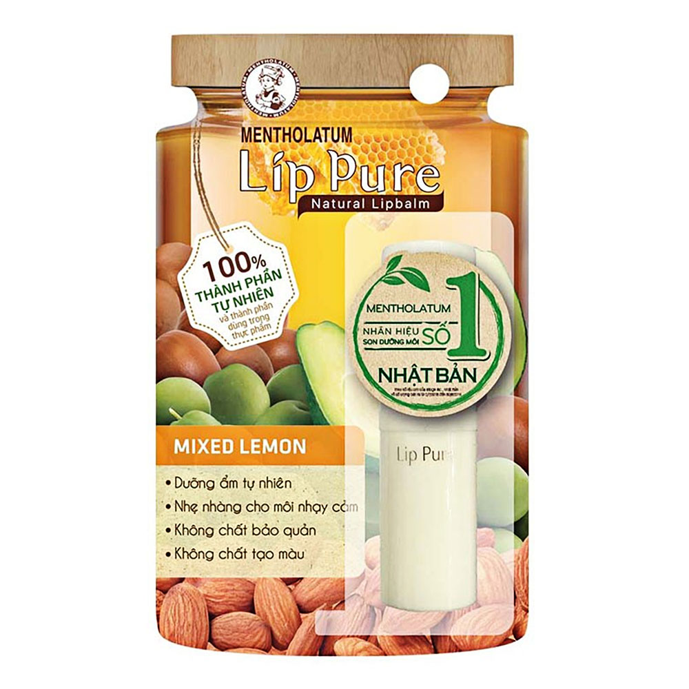 Son dưỡng Lipice hương chanh mơ (Lip Pure Mixed Lemon) 3.9g 