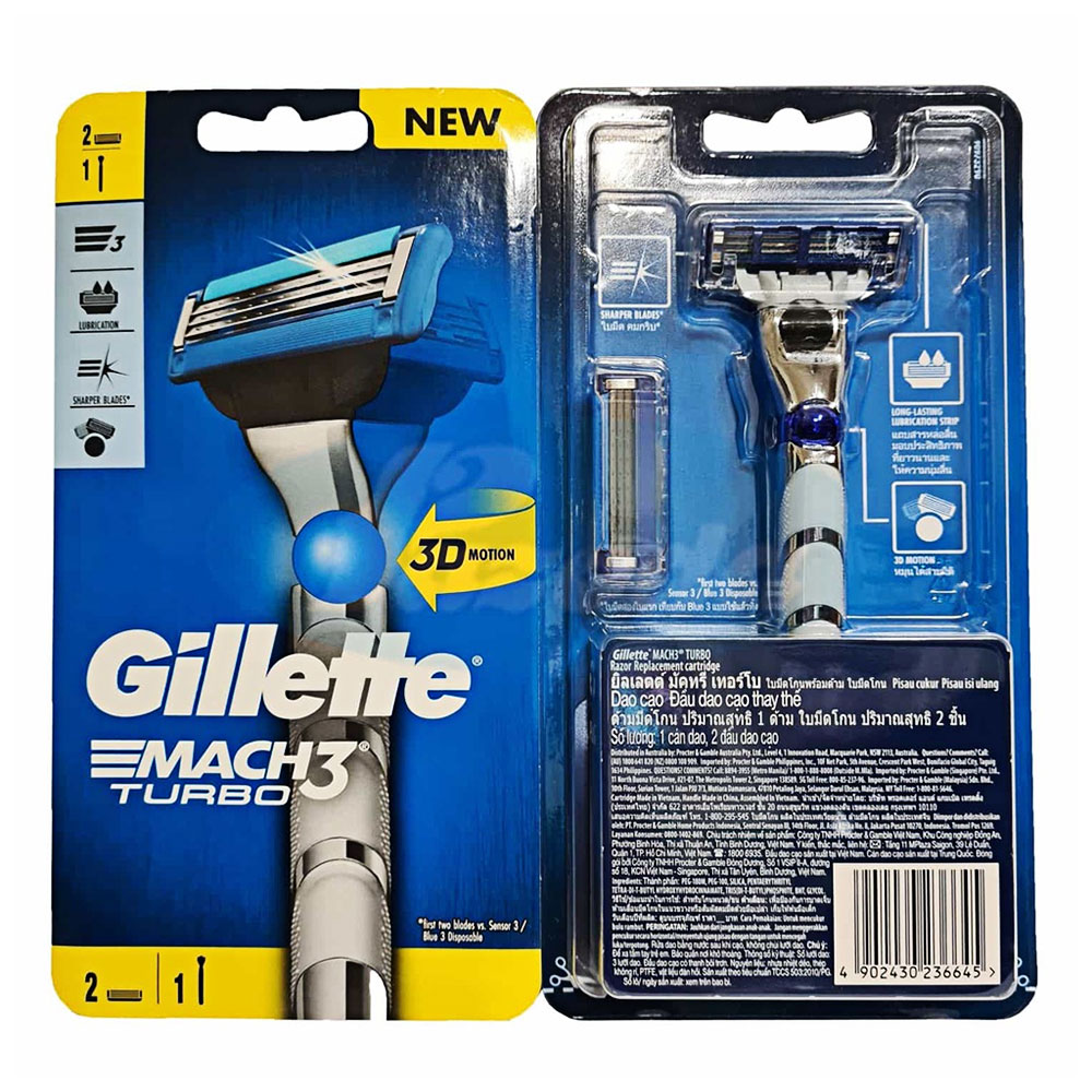 Dao cao râu Gillette Mach 3 Turbo 3D 2Up  