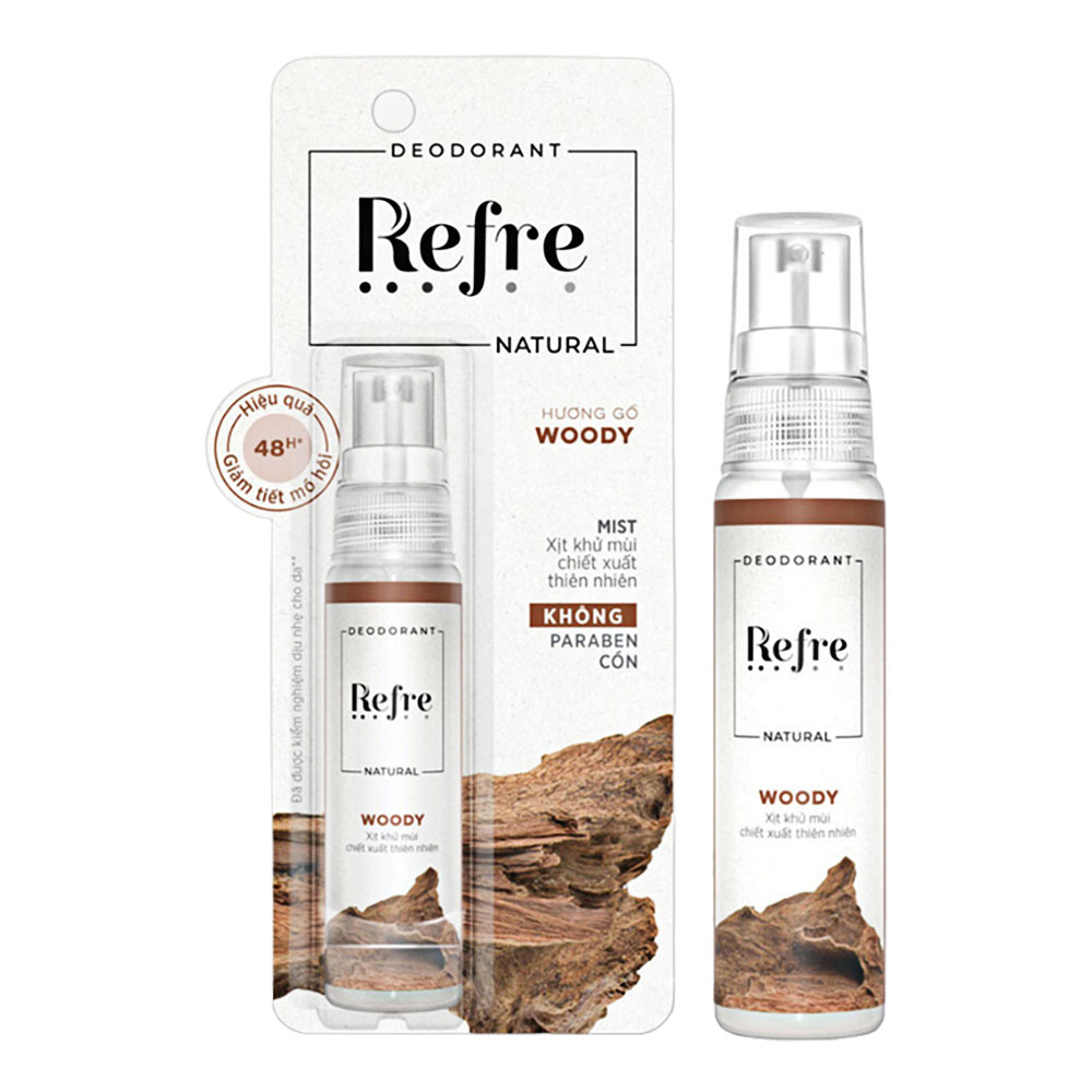 Xịt ngăn mùi toàn thân Refre mùi hương gỗ 30ml 