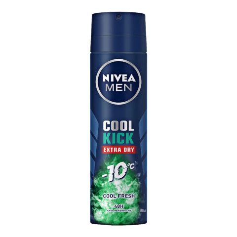 Xịt ngăn mùi toàn thân Nivea Cool Kick mát lạnh 150ml 83165