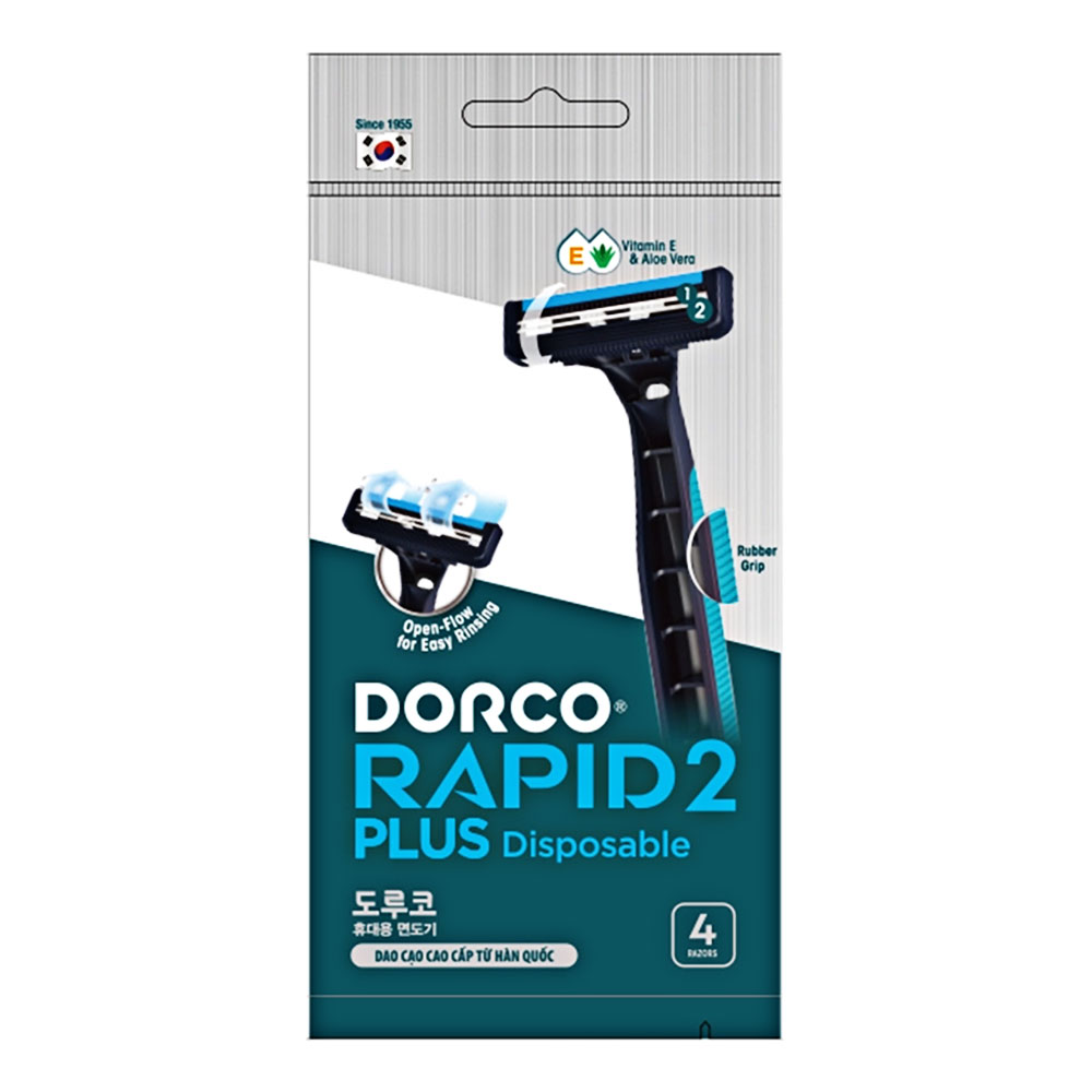 Dao cao râu Dorco lưỡi kép TNC100SB-4P (có bôi trơn)  
