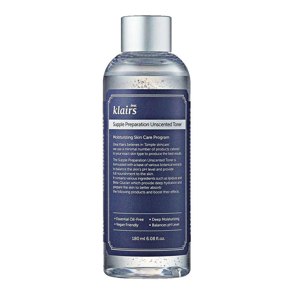 Nước hoa hồng Klairs  không mùi 180ml 