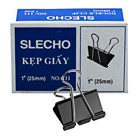 Kẹp đen 25mm 12 hộp/lố