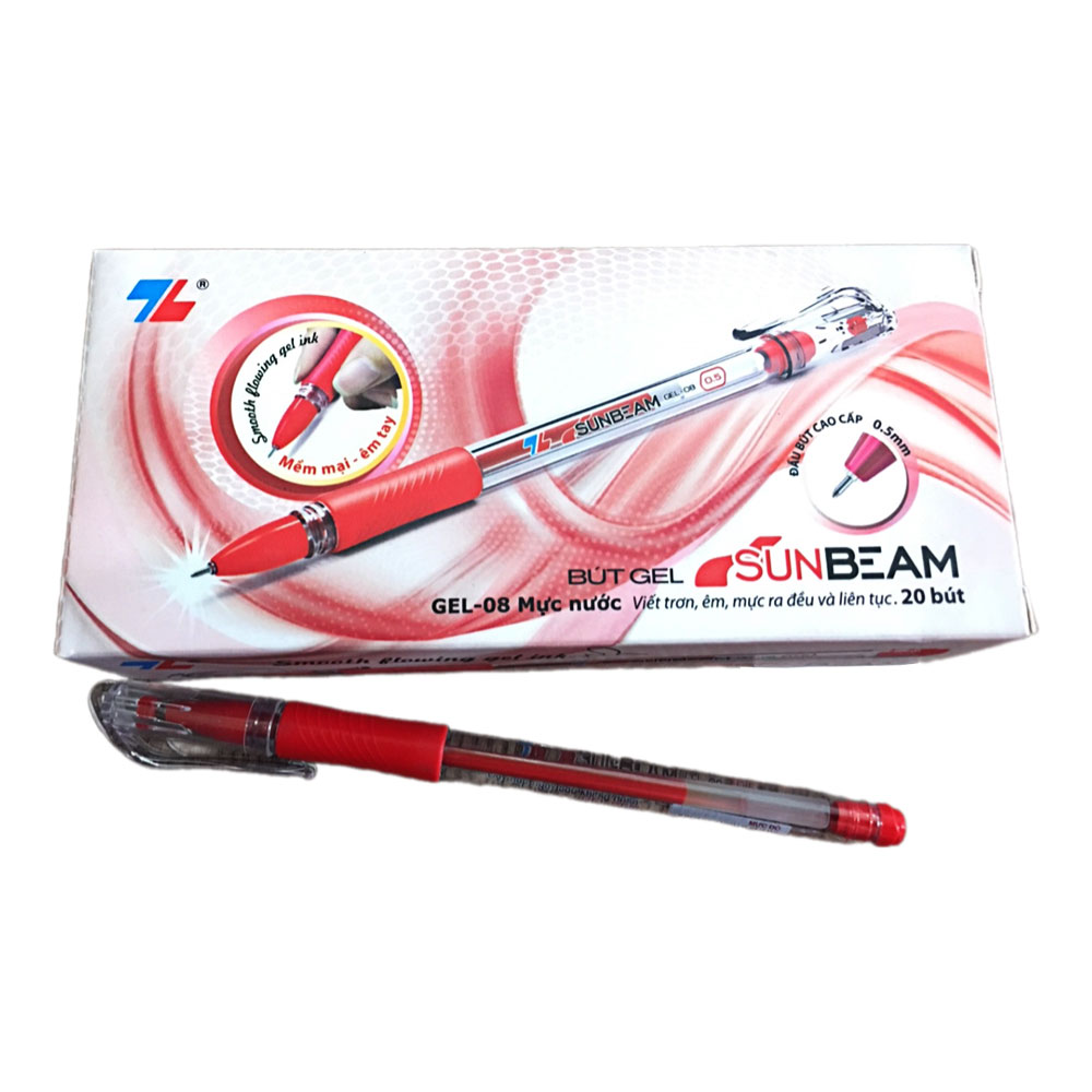 Bút gel Thiên Long GEL-08 đỏ  