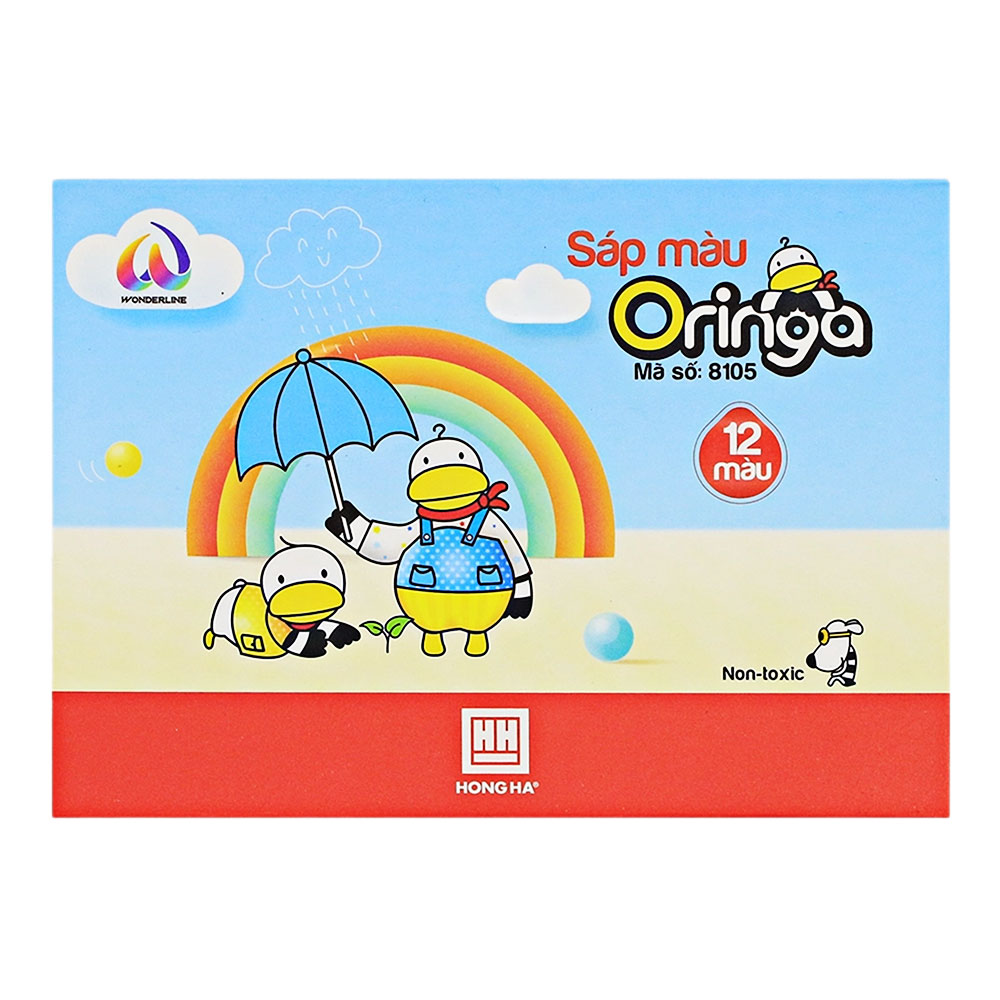 Bút sáp màu  Hồng Hà Oringa 12 màu 8105  