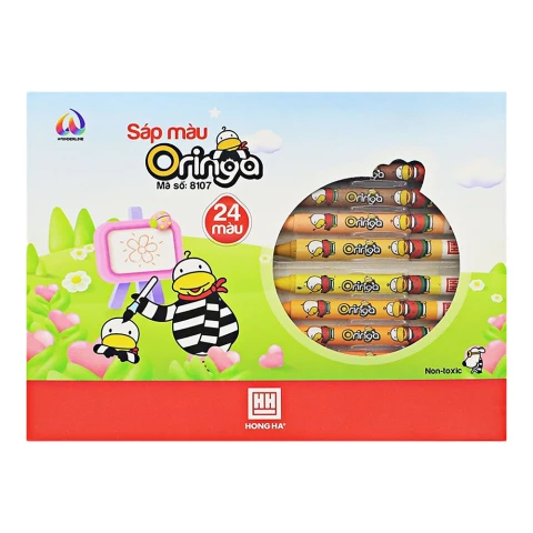 Bút sáp màu  Hồng Hà Oringa 24 màu 8107  