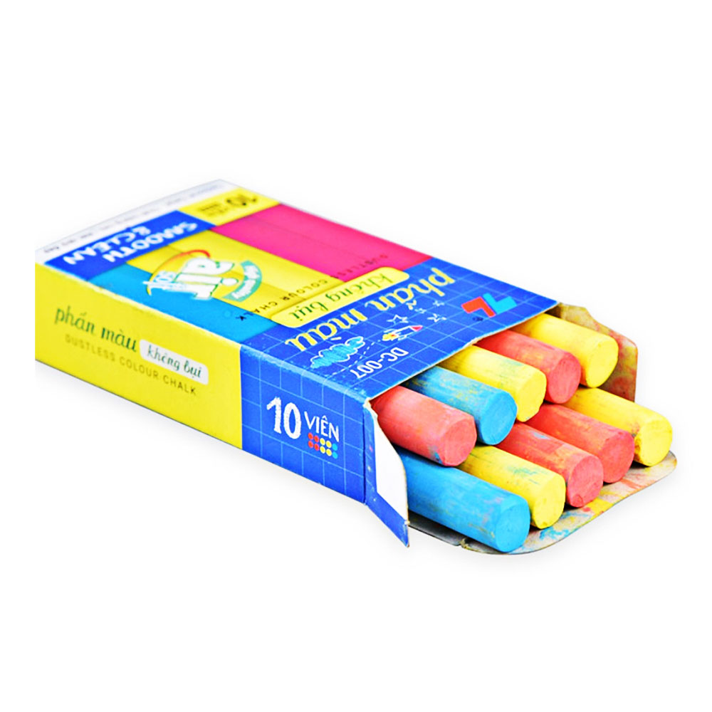 Phấn không bụi Thiên Long DC-007 (hộp 10 viên) màu  
