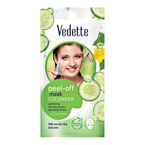 Đắp mặt nạ Vedette lột nhẹ  Dưa Leo 12ml