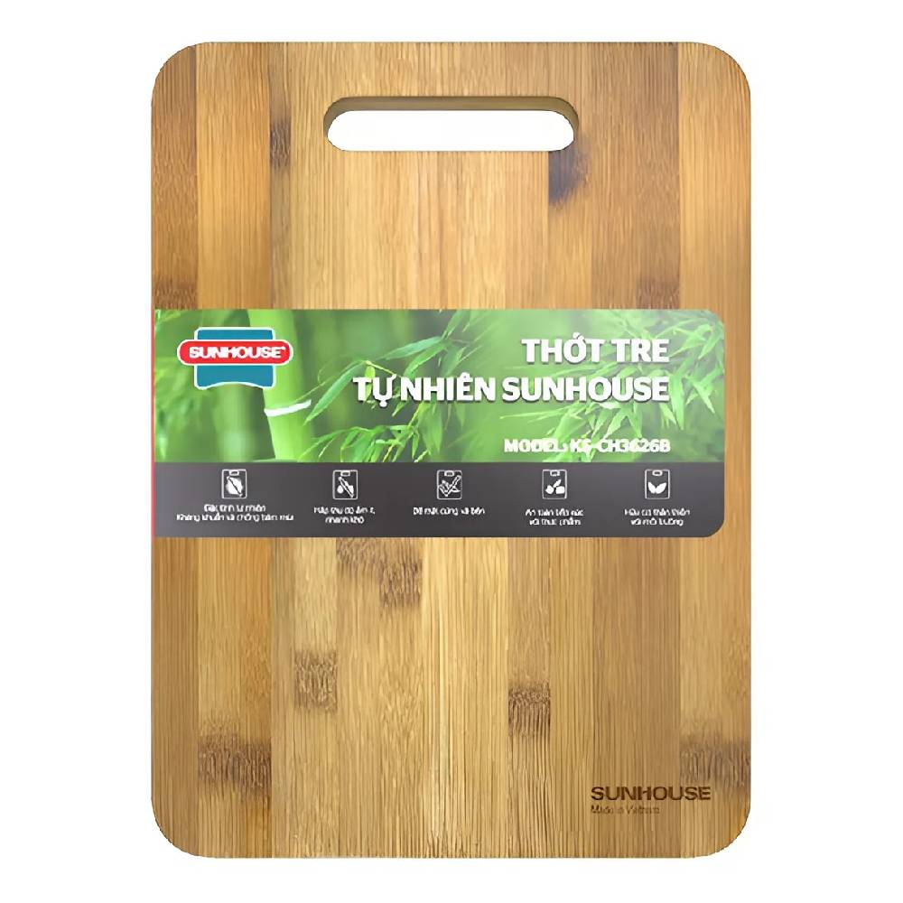 Thớt tre tự nhiên Sunhouse   KS-CH3626B
