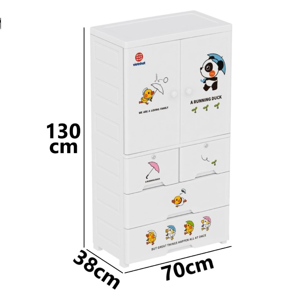 Tủ nhựa Yumi  4tầng Việt Nhật   388-4
