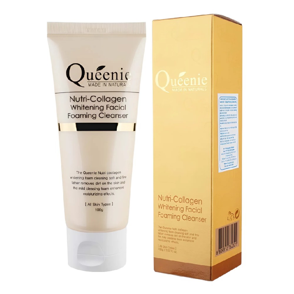 Sữa rửa mặt tạo bọt trắng da bổ sung Collagen Queenie 100g