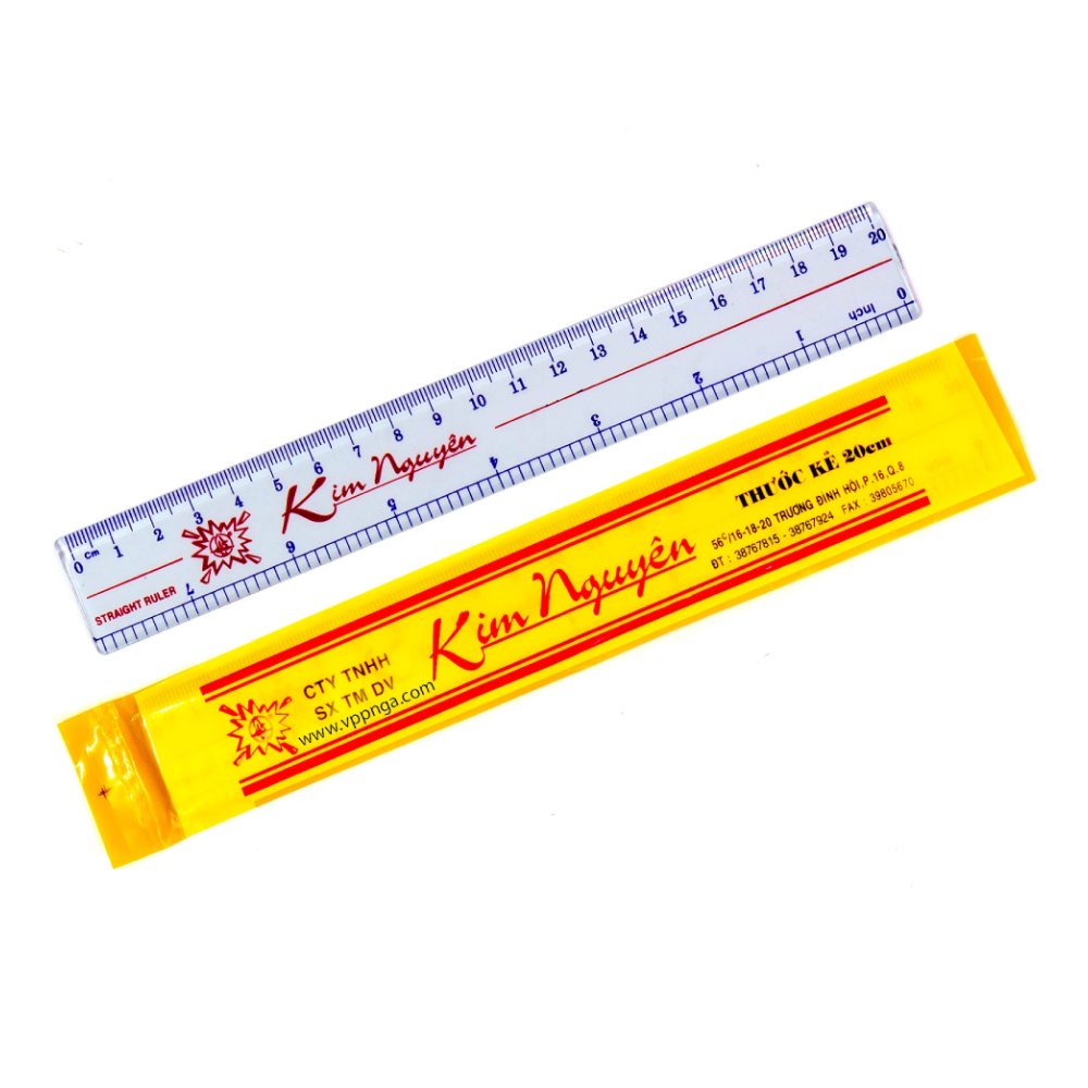 Thước kẻ  vàng 20cm  