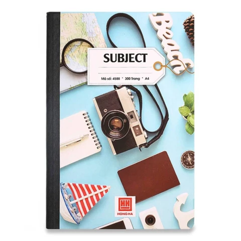 Sổ bìa bồi Hồng Hà Subject, A4, 300 trang   4588