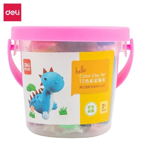 Đất nặn 12 màu + 3 khuân màu hồng 7022-HO 6h/t