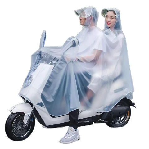 Áo mưa 2  mũ cánh dơi   vải nhựa trong  